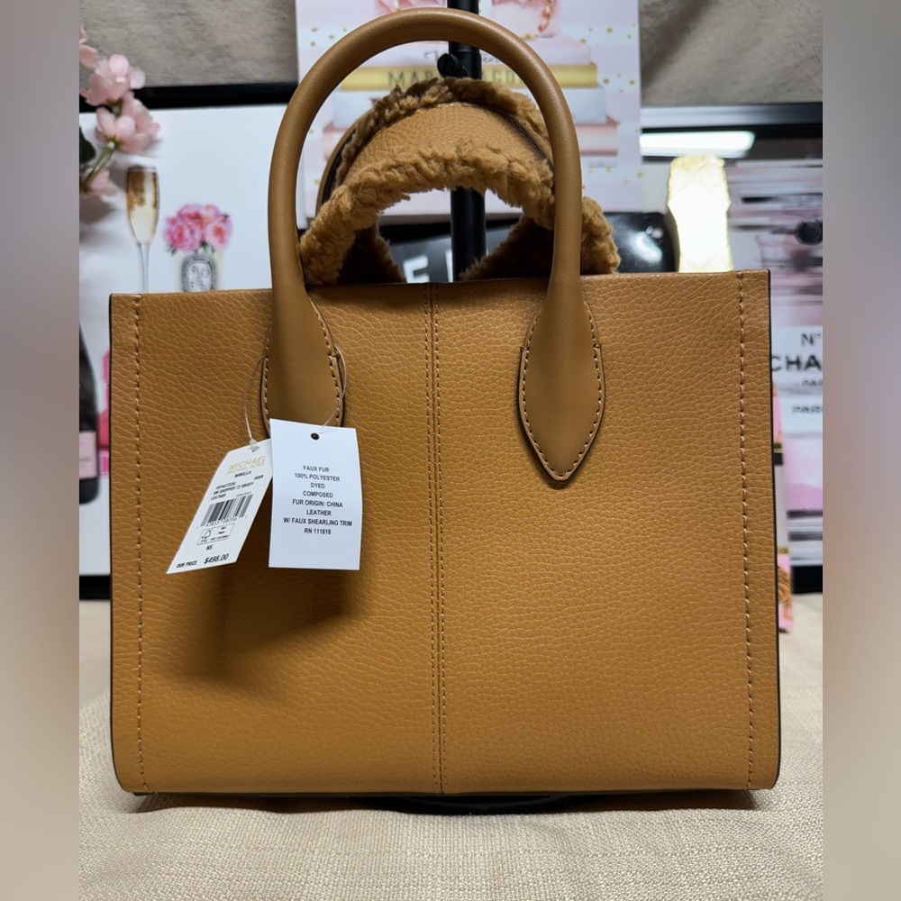 NWT $498 MSRP Michael Michael Kors Tan Satchel/Crossbody - Picture 2 of 3